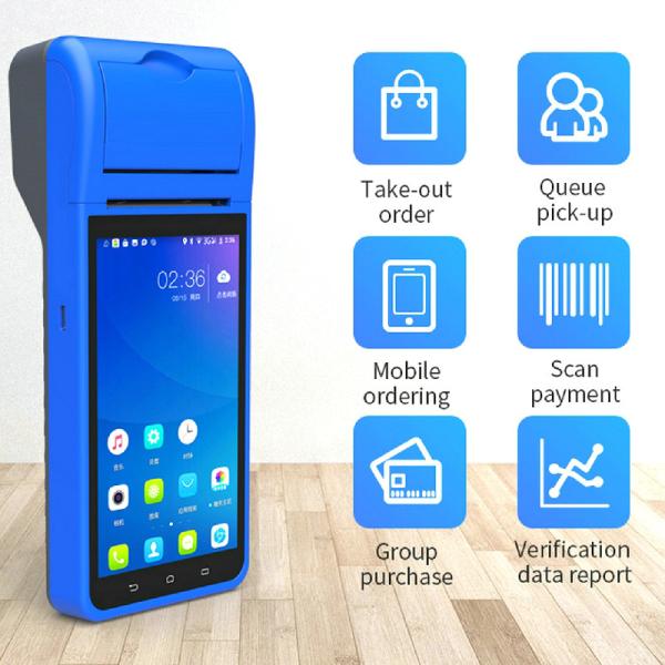 Quality Android 8.1 PDA POS Terminal Mobile Handheld Mini With 58mm Printer for sale