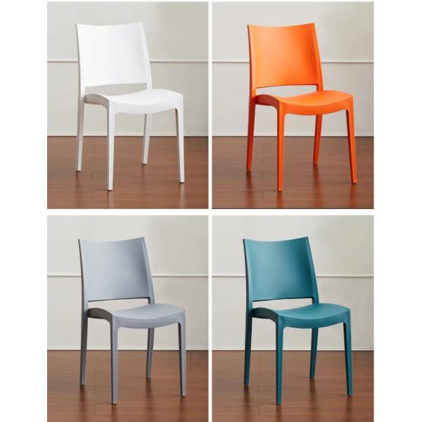 Stackable Outdoor Dining Chairs PP Plastic Home Furniture Custom Colors N.W. 4.5KGS G.W. 21KGS For Home Simple Design