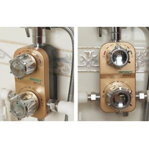 Solar Bath Thermostatic Mixing Valve Removable Washable Zinc Alloy Custom Logo