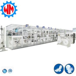 China Full Servo 1200pcs/min Sanitary Pad Making Machine 98% Efficiency Stable Production on sale
