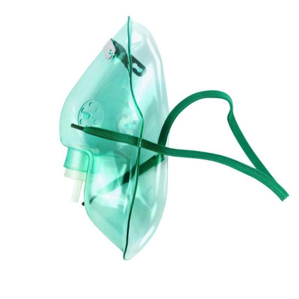 MEDICAL GRADE MATERIAL LATEX FREE OXYGEN MASK FOR CHILDREN AND ADULTS WITH ELASTIC BAND AND BREATHING TUBE