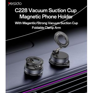 China 360 Rotation Magnetic Phone Holder with Foldable Clamp Arm and 16N Magnetic Force for Car & Home Using on sale