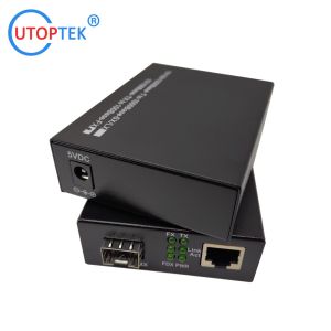 10/100Mbps RJ45 to SFP Fiber optical Media Converter Wholesale Chinese factory