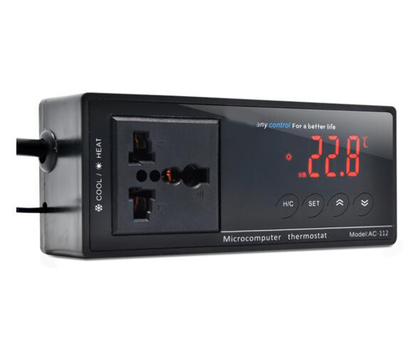 Digital Reptile Thermostat with US Plug Universal Socket ON/OFF Regulator