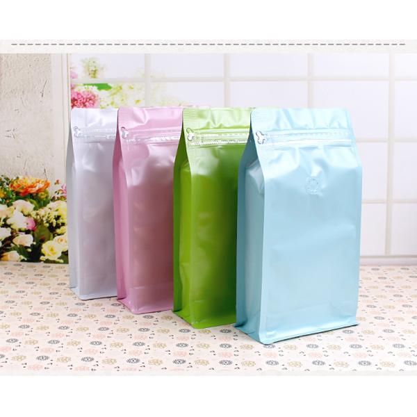 Aluminum Foil Plastic Flat Bottom Side Gusset Coffee Pouch Bag with Valve