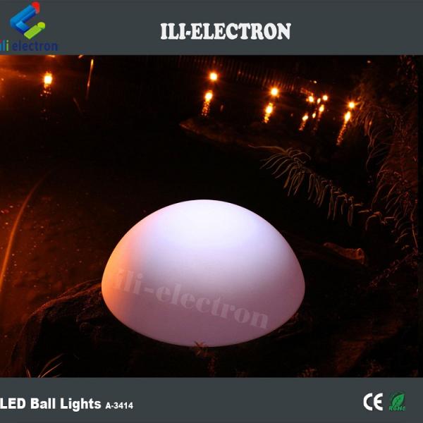 PE Plastic LED Half Sphere Light Rechargeable For Christmas Decor