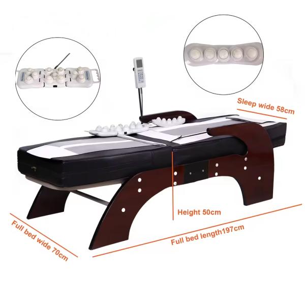 Thermal Therapy Jade Roller Massager Table Electric Automatic Heating Stone Chiropractic Medical Spa Infrared Massage Bed