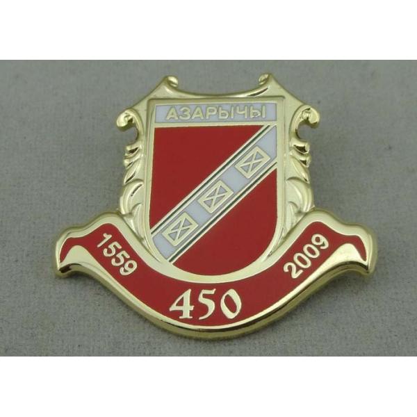 Quality Army Brass Hard Enamel Pin With Brooch Gold Plating 1.5 mm for sale