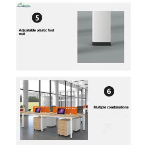 Storage Function Open Space Office Workstation Lockable Drawers for Convenience