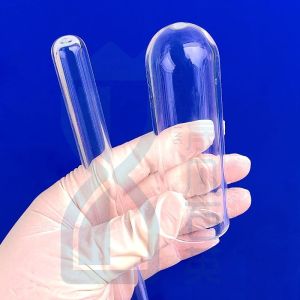 Customized Clear Round Bottom End Quartz Test Tube For Laboratory