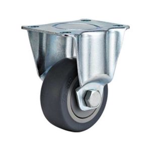 Wholesale medium duty 3&quot; rigid grey TPR caster zinc plated, fixed 75mm TPR castors from china suppliers