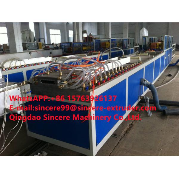 Commercial WPC PE PP Plastic Decking PVC Profile Extrusion Machine Production