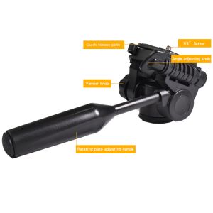 21mm Height 3 Way Pan Tilt Head Quick Release Plate And Carrying Bag