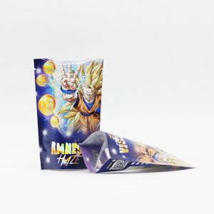 Custom Printing Aluminum Foil ziplockk Bag 3 Sides Seal With Clear Window