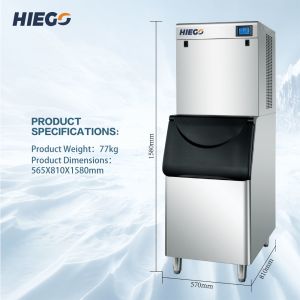 Ice Machine 150KG/24H Cube Ice Maker Machine Full-Automatic Ice Bin Maker