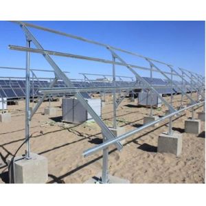 Zinc Plating Flat Roof Solar PV Mounting System Supporting High Wind Snow Loads