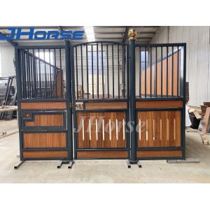China Powder Coating Black Steel Horse Stables Box Customized Made on sale