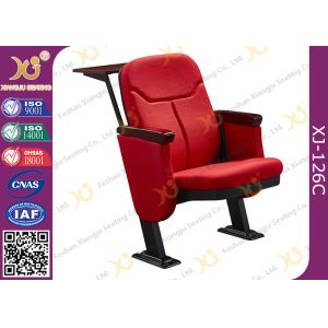 Back MDF Writing Tablet Folding Auditorium Theater Seating With Small Armrest