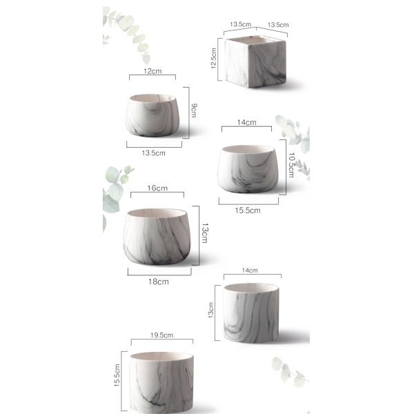 10cm Painted Ceramic Plant Pots