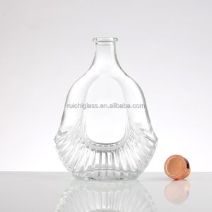 500ml 750ml Brandy Bottle with Aluminum Plastic PP Collar Material and