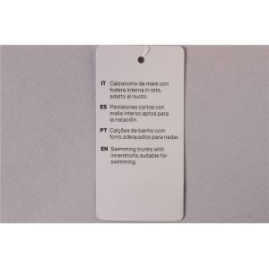 Contrast Color Waistband Hawaiian Print Swim Trunks With Mesh Brief