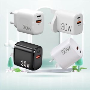 30W Type C Charger Block USB C Cube Dual Port USB C Wall Adapter C Wall Charger