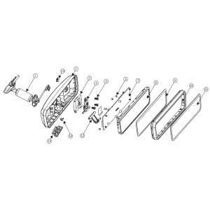 9.2 Inch Electronic Car Digital Rear View Mirror LVDS Signal Wide Dynamic