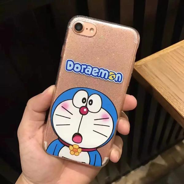 Soft TPU Glitter Glue Cute Cartoon Images Back Cover Cell Phone Case For iPhone 7 6s Plus