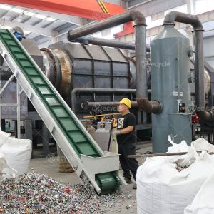 15000KG Aluminum Cans Paint Carbonization Furnace UBC Continuous Decoating