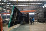 Titan tri-axle flatbed trailer factory,40 ft tri axle flatbed container semi