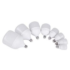 6000K E27 B22 45W 55W Plastic LED Bulb Lights