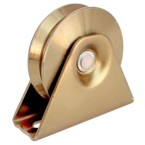 Q235 Y Groove Sliding Gate Wheel Zinc Plated Silver