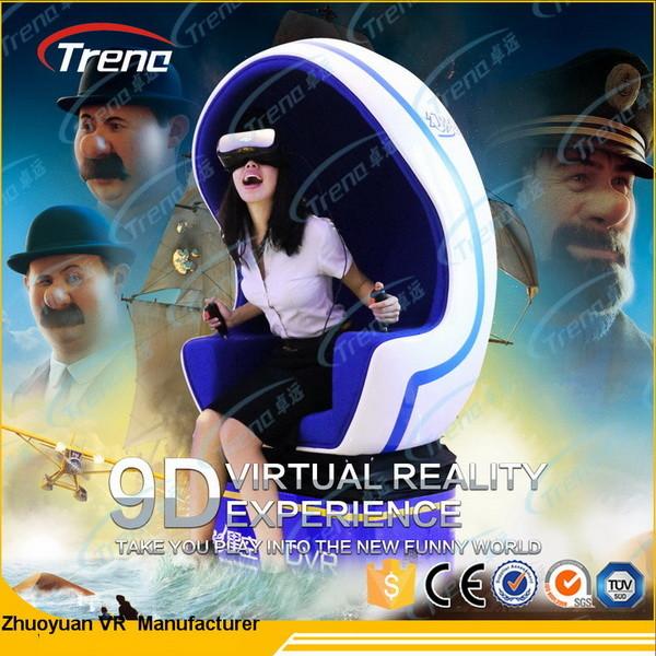 Quality Shopping Center Video Game 9D Cinema Simulator Single Seat With 360 ° Rotating Platform for sale