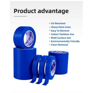 Custom High Temperature Resistance Blue Masking Tape Painting Refinish