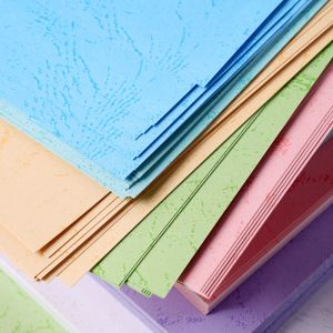 Flat Texture Leather Grain Stationary A4 Binding Paper