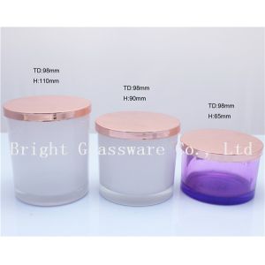 best design glass candle holder with wooden lid for wedding decorative