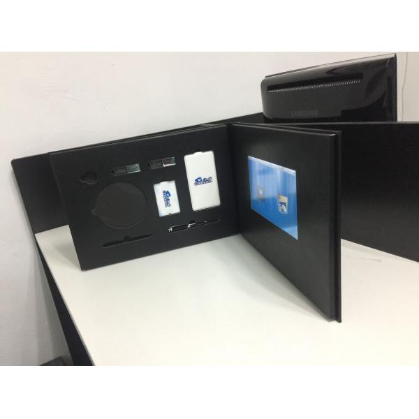 Luxury Custom Video Brochure Card With Touch Screen Rechargeable Battery