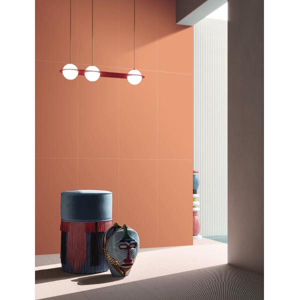 Orange Soft Glazed Porcelain Tiles 400x800mm 600x1200mm Non-Slip