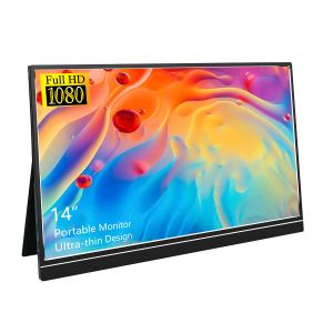 PC / Smartphone 1080p 14 Inch Portable Monitor With Stereo Speaker