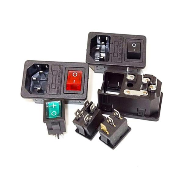 Quality Ac Three - In - One Character Socket Card Embedded Power Socket Appliance Socket With Switch Fuse for sale