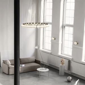 Nordic Minimalist Glass Shade Ring chandelier Living Dinning Room Model 2109