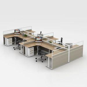 Buy cheap 8 Seater Office Workstation Desks Thickness 25mm Modular Cubicle Workstation from wholesalers