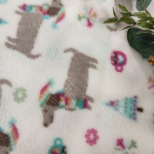 Soft Anti Pilling Polar Fleece Fabric Custom Pattern 100D Printed For Garment