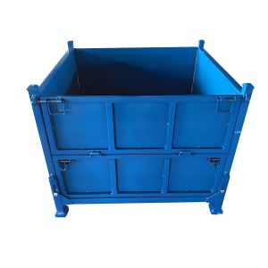 Warehouse Heavy Duty Foldable And Stackable Steel Stillage Cage Collapsible