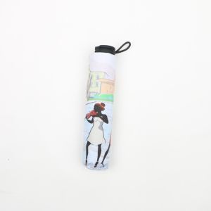 Digital Full Color Printed Three Fold Umbrella Anti - Uv Coating Inside For