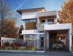 Complete Decorative Modern Fast Install Two Storey Luxury Prefab House Villa