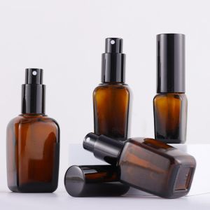 Glass Square Spray Oil Pump Bottles 10ml To 100ml