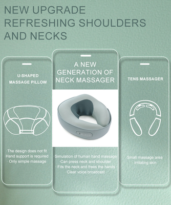 Portable Neck And Shoulder Massager Relief 3D Kneading Massager For Tension Stiffness