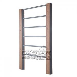 China outdoor wooden fitness equipment--WPC Park Fitness gymnastics Equipment outdoor wall bar for body building for sale on sale