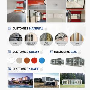 Galvanized Steel Frame Luxury Modern Modular Apple Cabin Container House for